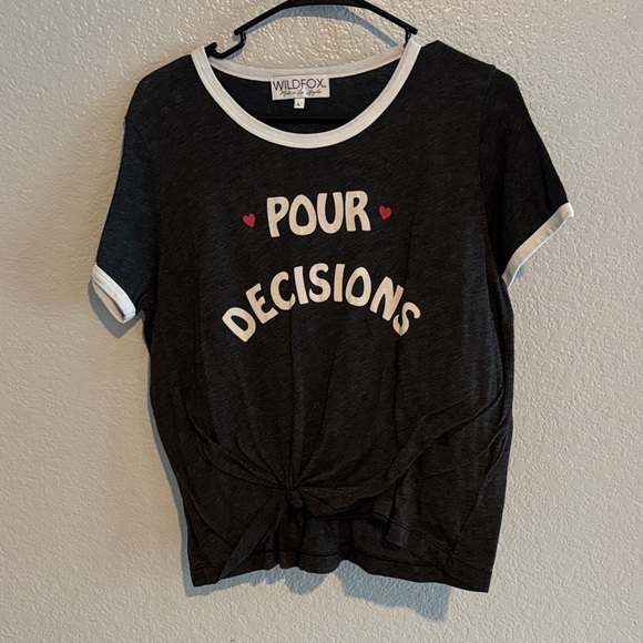 Wildfox Charcoal Tee pour decisions - Picture 1 of 4
